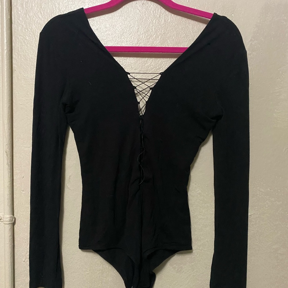 Black Long Sleeve Bodysuit Size M